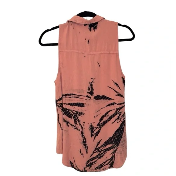 Rock & Republic Pink and Black Tie Dye Sleeveless Blouse - Size Small (NWT) - Picture 3 of 7